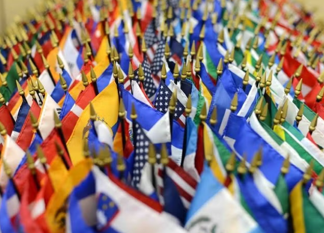 Picture full of flags - About IDB - Inter American Development Bank - IDB